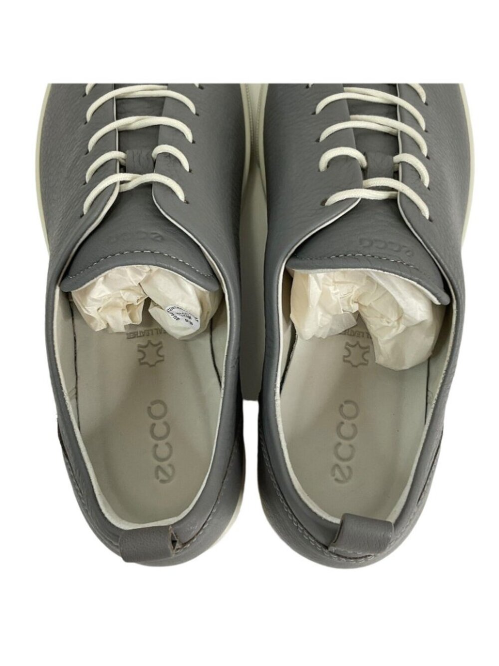 Ecco Shoes Women's Sz 41 US 10-10.5 Gillian Gray Leather Sneaker Point $180 Nib - Picture 5 of 11